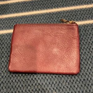 Madewell leather coin purse brown/maroonish color